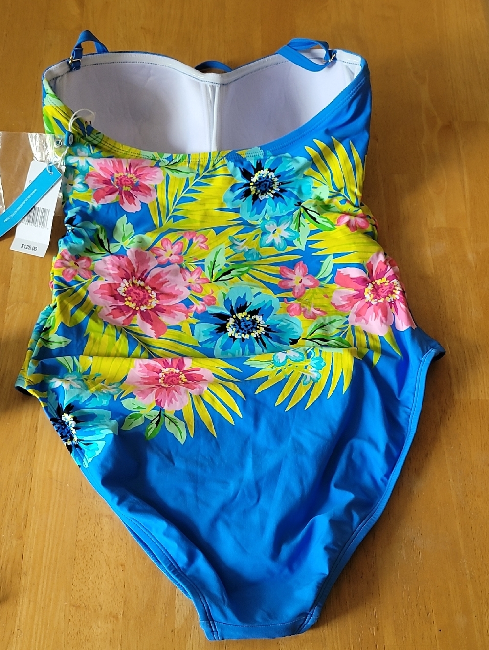Bleu Rod Beattie Let's Get Away Printed Shirred One-Piece Swimsuit - Picture 9 of 12